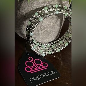 Paparazzi -Malibu Mojito Green- Expandable Bracelet 🌿🆕🌿